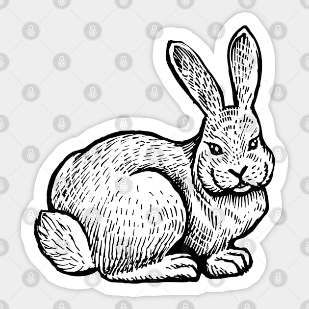 Rabbit Hand Drawn Sticker by KC Happy Shop